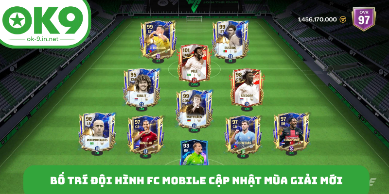 Bố trí đội hình FC Mobile cập nhật mùa giải mới